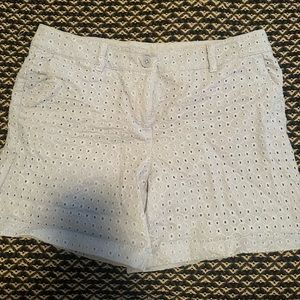 Lilac Ann Taylor Loft Eyelet Shorts